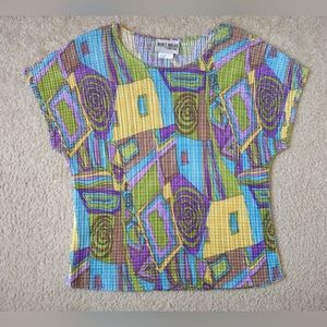 Vintage Nancy Bolen City Girl Crinkle Top